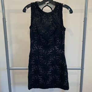 Sale! Milly of New York size 4, 100% cotton black eyelet dress ￼
